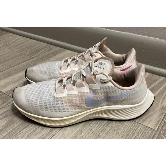 Nike Air Zoom Pegasus 37 Ivory/Ghost Running Shoes Sz 10 (BQ9647-102) NO INSOLE - Picture 1 of 10